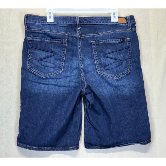 7 For All Mankind Denim Shorts dark wash size 14 - Picture 2 of 11